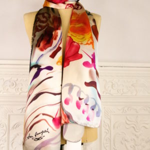 Echarpe de seda natural mujer. Alta calidad. Diseño exclusivo.